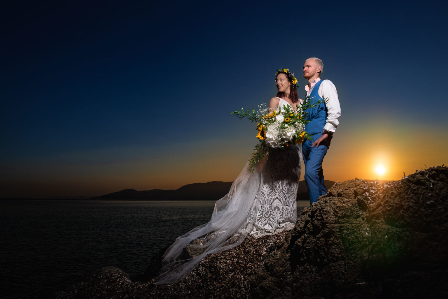 couple mariage mariés sud plage